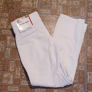 Alleson Athletic Youth Baseball Pants Size Medium White
